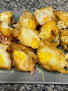 Una foto de Champis rellenos con puntilla