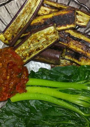 Foto resep Lalapan Sawi + Terong