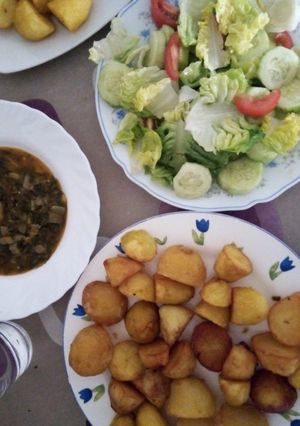 صورة لوصفة فطور خفيف سلق وبطاطا مقلية