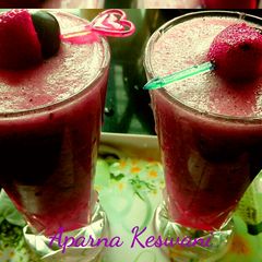 Mixed fruit mocktail A picture of Mixed fruit mocktail.