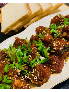 A picture of Leftover Bread Manchurian.