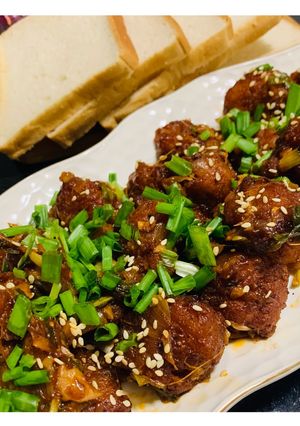 A picture of Leftover Bread Manchurian.