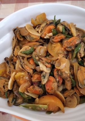 Foto resep Kerang Hijau Tumis Cabai Hijau