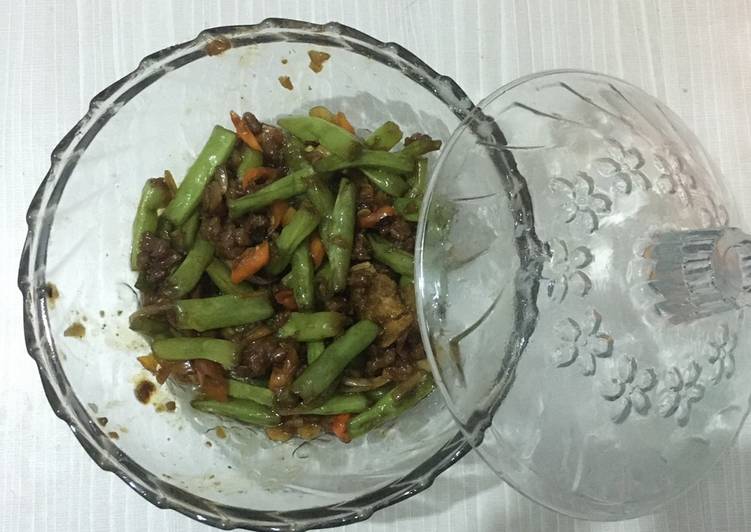 Resep Tumis buncis porsi mini Lezat