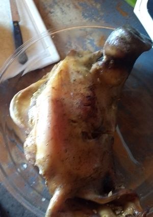 Una foto de Cabeza de cerdo al hoyo