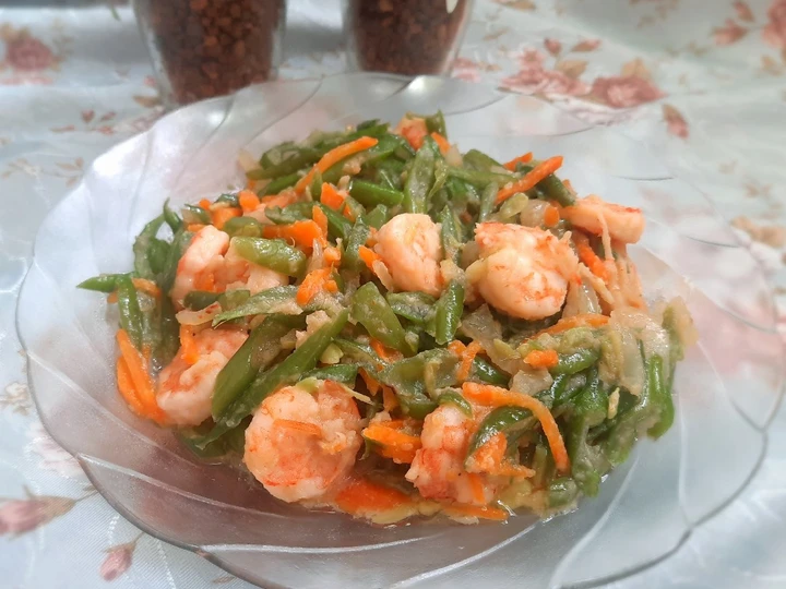 Langkah Mudah untuk Membikin Resep Tumis udang buncis yang Uenak Anti Ribet, Bisa Manjain Lidah
