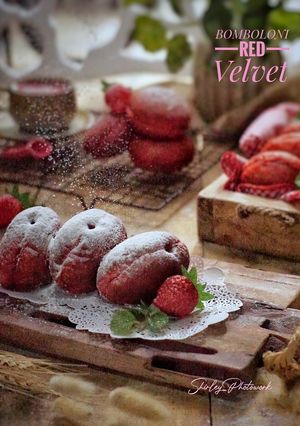 Foto resep Bomboloni Red Velvet🍓🍓