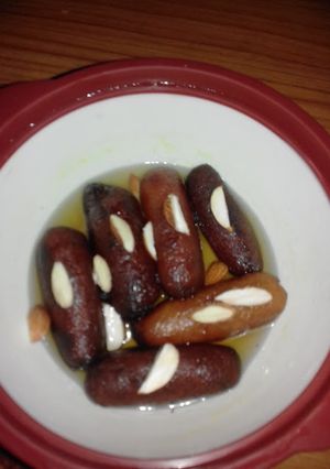 A picture of Sweet potato with kesar gulab jamun.