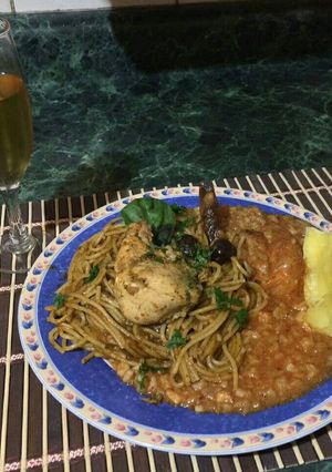 Una foto de Sopa seca con carapulcra #11