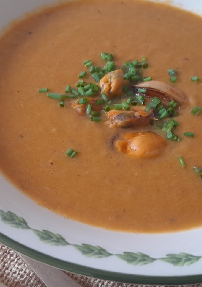 Una foto de Crema de mejillones