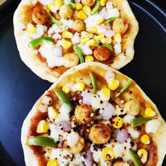 Pizza in Pan No Yeast no oven A picture of Pizza in Pan No Yeast no oven.