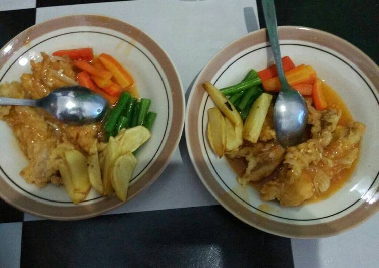 Crispy chicken steak home made ala ala...๐