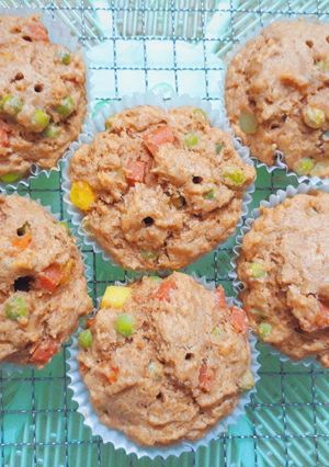Hình của món Muffin xúc xích rau tổng hợp.