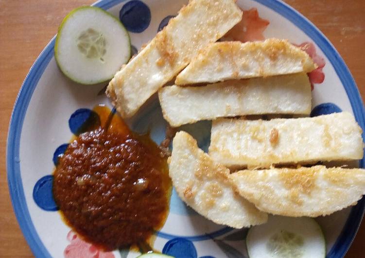 How to Make Award-winning Fried yam with coated egg