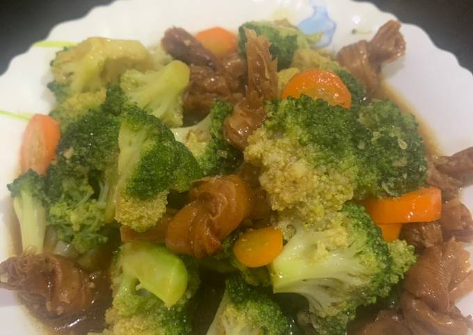 Brokoli kembang tahu pita