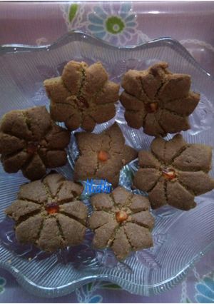 A picture of Eggless chocolate wheat flour cookies.
