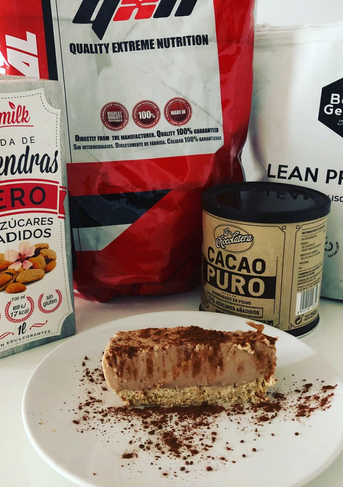 Una foto de Tarta de chocolate y avena sabor galleta
