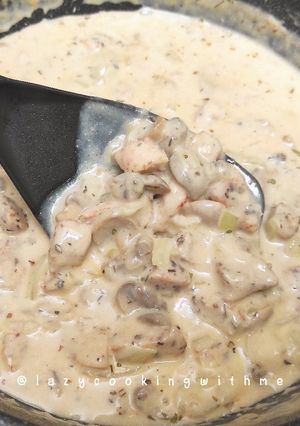 Foto resep Saus krim ayam jamur