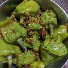 A picture of Bharwa mirchi.