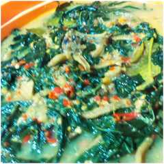 A picture of Gulai Daun Singkong Teri.
