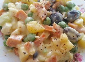 Hình của món Salad Nga oliu đen.