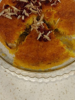 عکسی از دستور ته چین مرغ و نخودفرنگی
