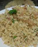 Coliarroz🍚con tocineta🥓, ajo🧄 y perejil🥡🍱🍛