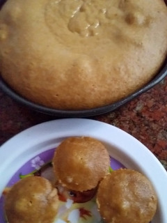 Una foto de Torta fácil de licuado de frutas