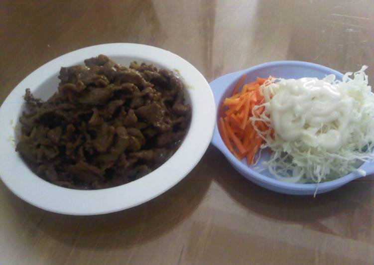 Beef Teriyaki &amp; Salad Sayur Ala Hokben