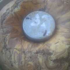 Una foto de Torta de chocolate marmoleada con vainilla