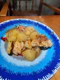 Surubí a la Portuguesa (pescado de río sin espinas)