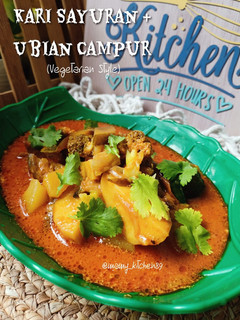 Gambar Kari Sayuran & Ubian Campur Masala (VEGETARIAN)