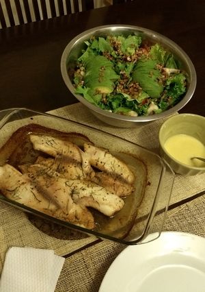 Una foto de Pescado al romero, oliva y salsa de soja #lacocinadeBea