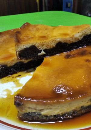Una foto de Chocoflan