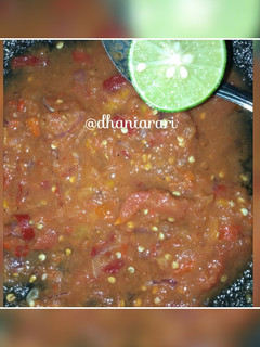 Foto resep Sambal / sambel terasi mentah jeruk nipis simpel