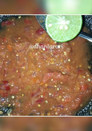 Foto resep Sambal / sambel terasi mentah jeruk nipis simpel