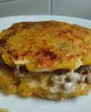 Plátano maduro relleno de carne molida y queso🧀🧅🥩
