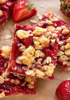 Una foto de Barritas saludables de fresa y avena