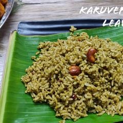 A picture of Karuveppilai Sadam Recipe | Curry leaves rice recipe.
