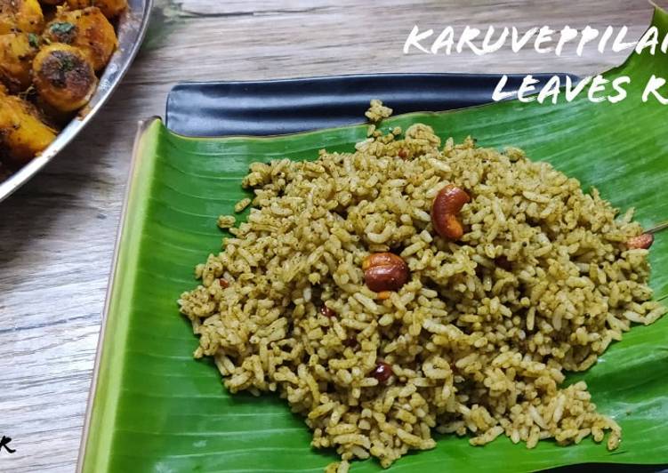 Recipe of Homemade Karuveppilai Sadam Recipe | Curry leaves rice recipe