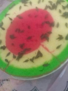 عکسی از دستور کیک هندوانه شب یلدا