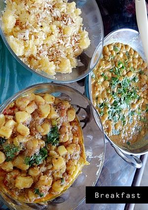 A picture of HALWA CHANNA Breakfast.