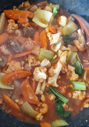 Foto resep Capjay merah goreng