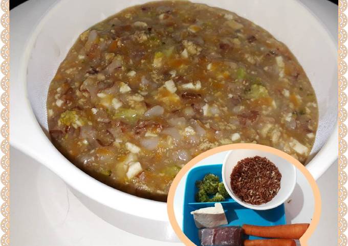 Resep Bubur Tim Ikan Tuna Tofu - MPASI Anti Gagal