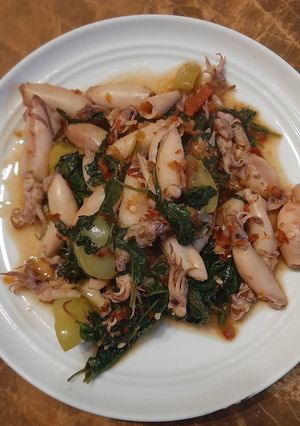 Foto resep Cah Kangkung Cumi Asin