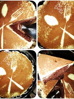 صورة لوصفة كيكة الكاكاو بالكاسترد 🥧😋