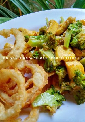 Foto resep Onion ring cah brokoli telor