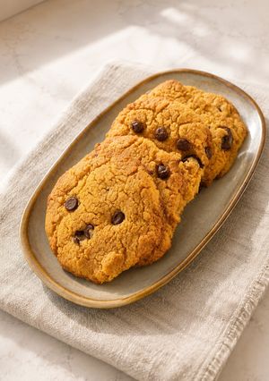 Una foto de Galletas de harina de garbanzo con chips de chocolate