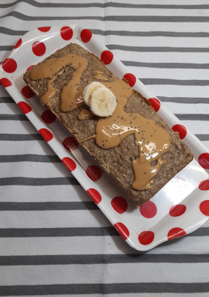 Una foto de Budín de banana y avena