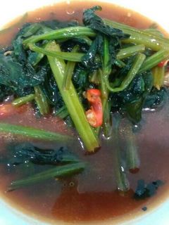 รูปของ ผัดผักปวยเล้ง น้ำมันหอย